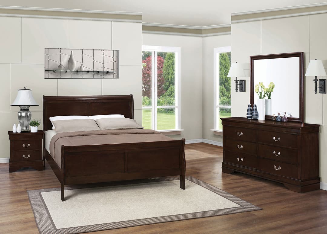 Louis Philippe 4-piece Queen Bedroom Set Cappuccino