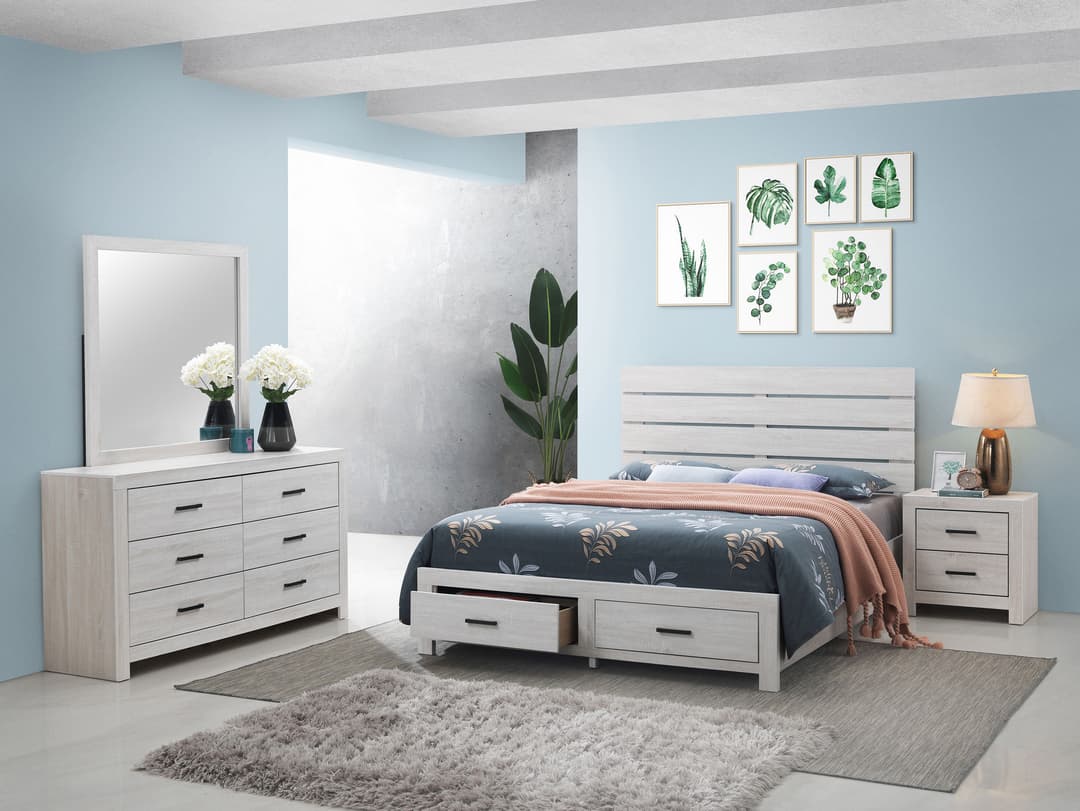 Brantford 4-piece Queen Bedroom Set Coastal White