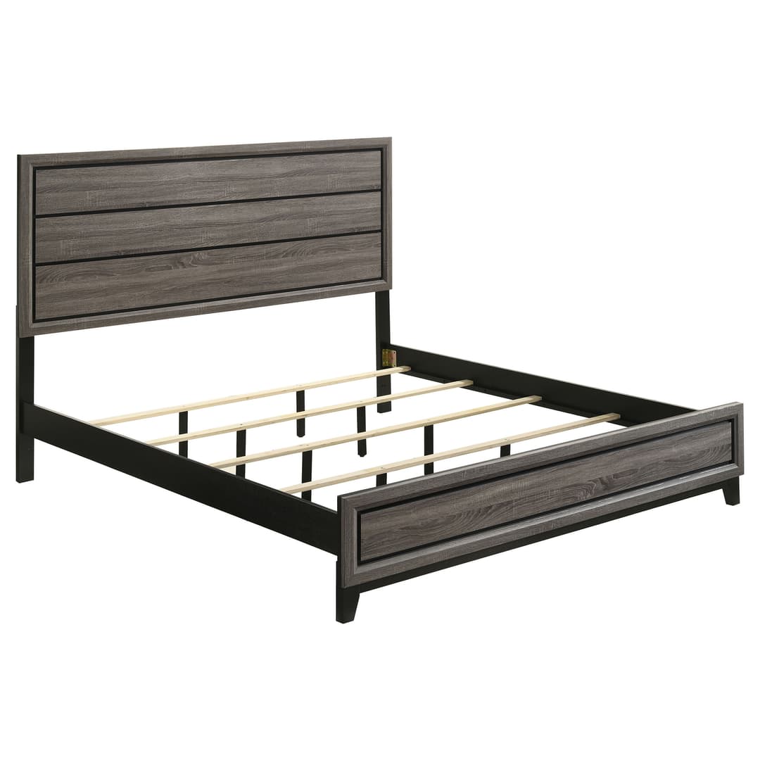 Watson Wood Eastern King Panel Bed Grey Oak