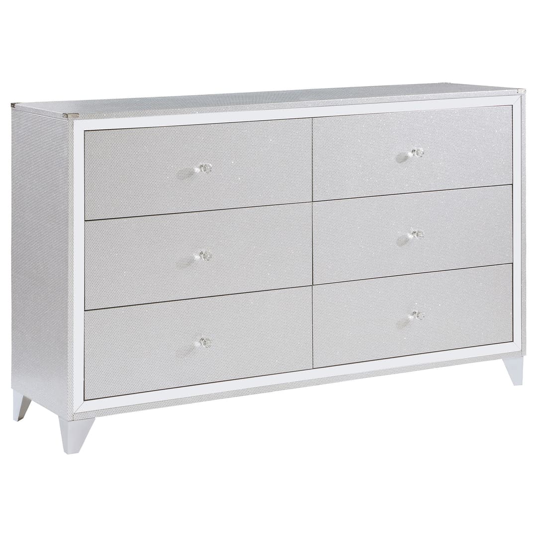 Larue 6-drawer Dresser Silver