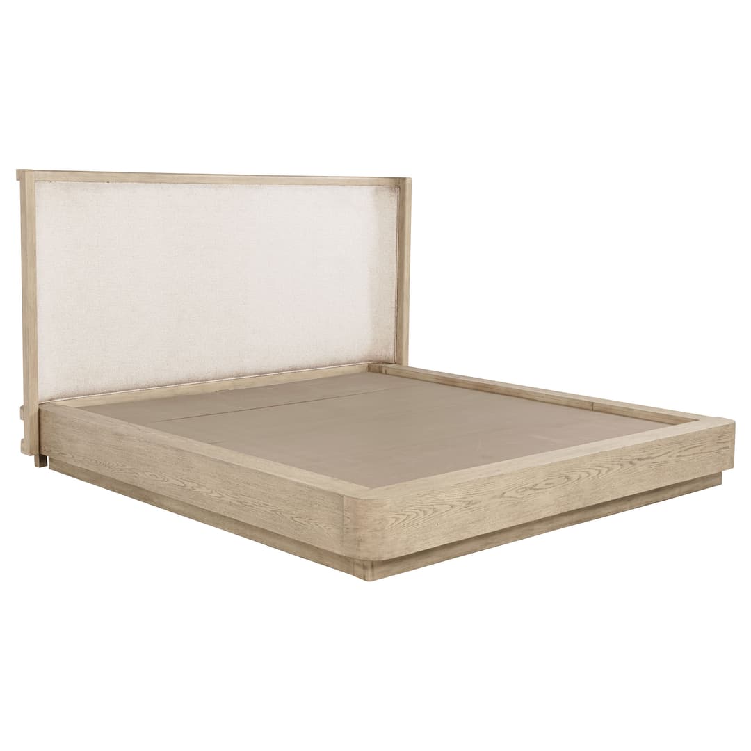 Kailani 49-inch Eastern King Wingback Bed Beige Oak