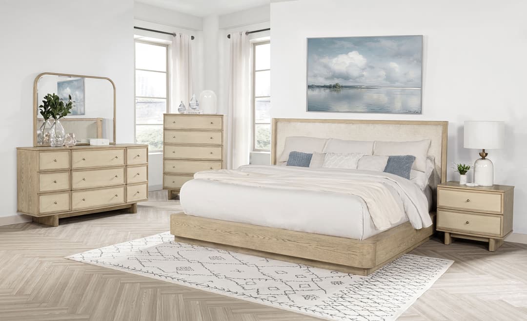 Kailani 5-piece Queen Bedroom Set Beige Oak
