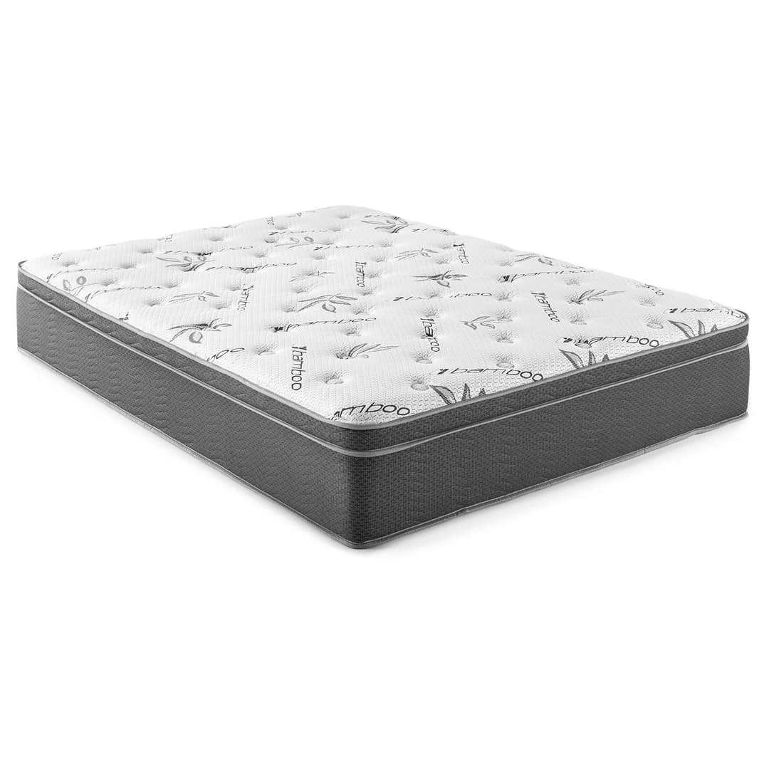 Sommet 13-inch Queen Bamboo Euro Top Memory Foam Hybrid Mattress